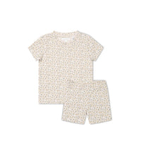 Organic Cotton Skye Short Sleeve Set - Blueberry Ditsy Childrens Pyjamas from Jamie Kay Australia