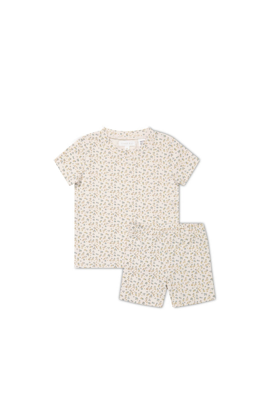 Organic Cotton Skye Short Sleeve Set - Blueberry Ditsy Childrens Pyjamas from Jamie Kay Australia