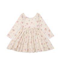 Organic Cotton Tallulah Dress - Lauren Floral Tofu Childrens Dress from Jamie Kay Australia