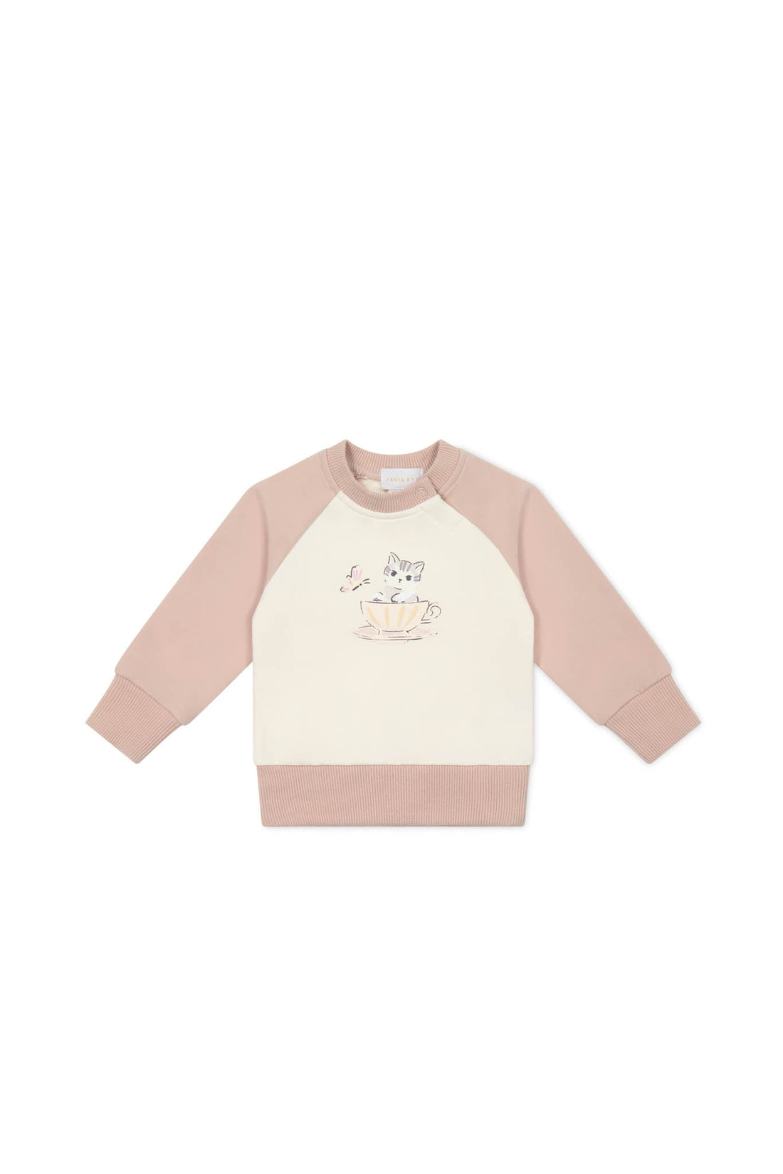 Organic Cotton Tao Sweatshirt - Moon's Garden Dusky Rose Childrens Sweatshirt from Jamie Kay Australia