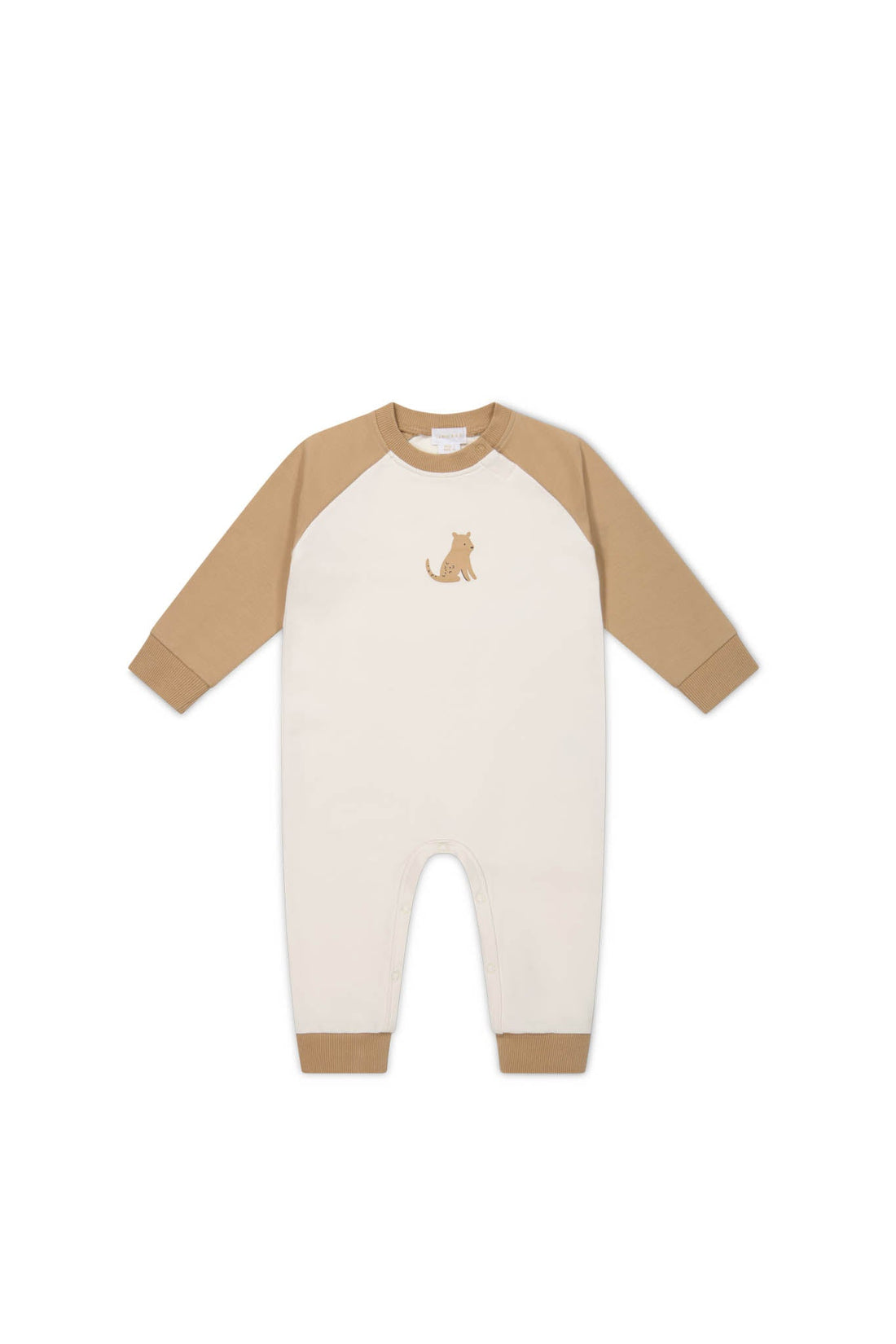 Organic Cotton Tao Sweatshirt Onepiece - Bronzed Leopard Childrens Onepiece from Jamie Kay Australia