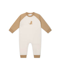 Organic Cotton Tao Sweatshirt Onepiece - Bronzed Leopard Childrens Onepiece from Jamie Kay Australia