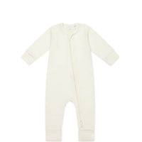 Pima Cotton Frankie Zip Onepiece - Cloud Childrens Onepiece from Jamie Kay Australia