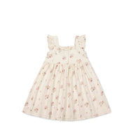 Organic Cotton Sienna Dress - Lauren Floral Tofu Childrens Dress from Jamie Kay Australia