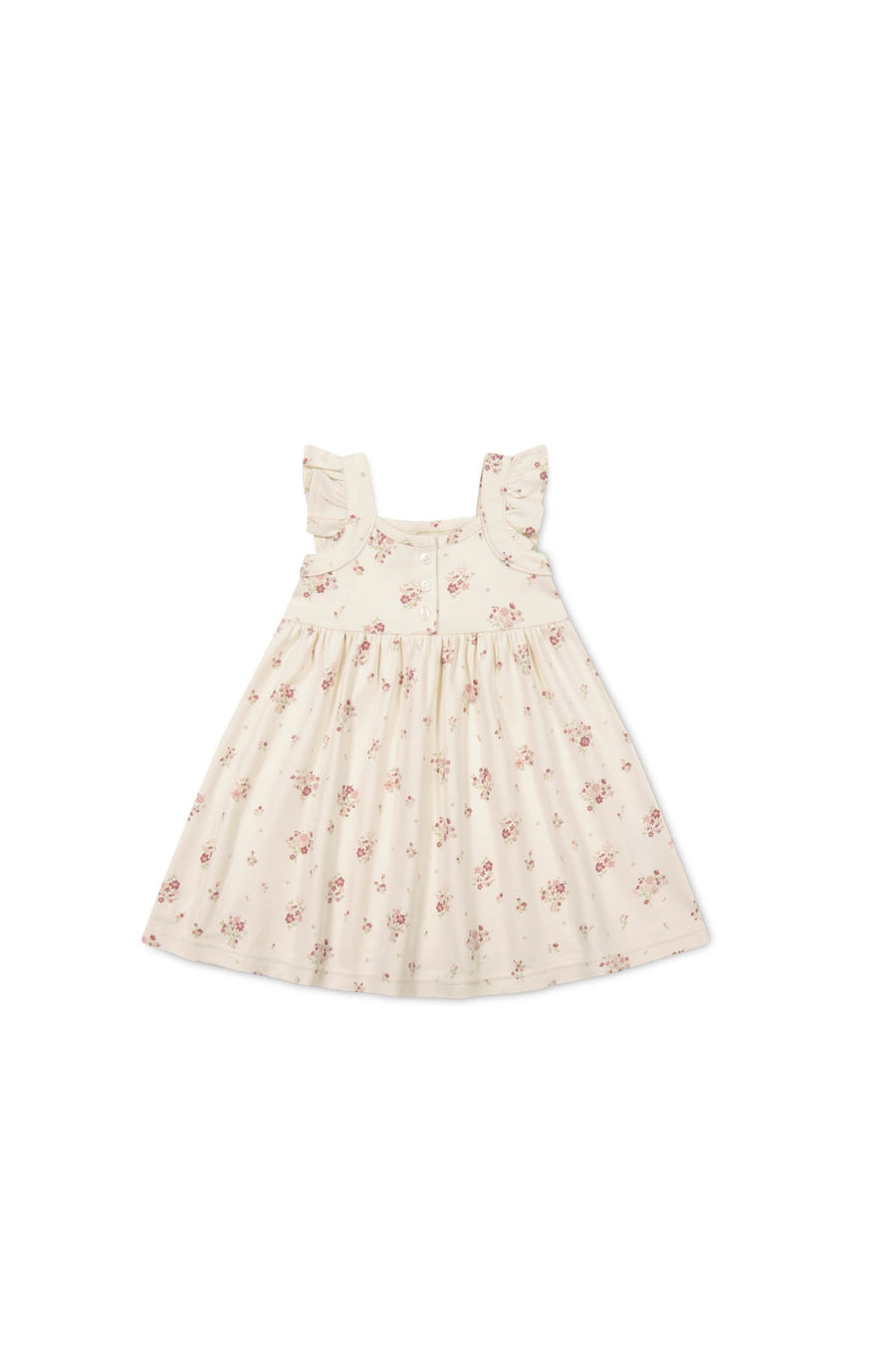 Organic Cotton Sienna Dress - Lauren Floral Tofu Childrens Dress from Jamie Kay Australia