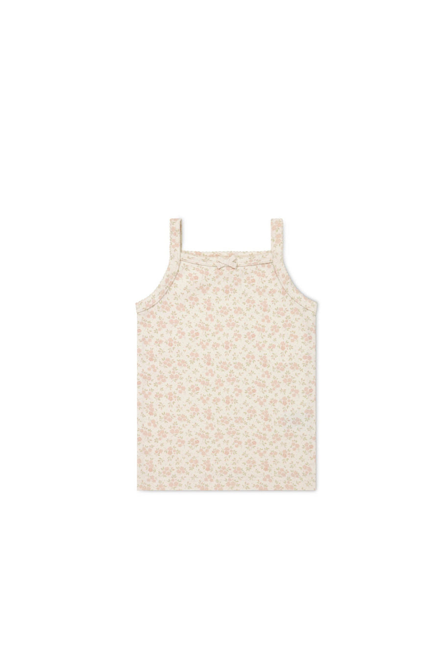 Organic Cotton Singlet - Rosalie Floral Mauve Childrens Singlet from Jamie Kay Australia