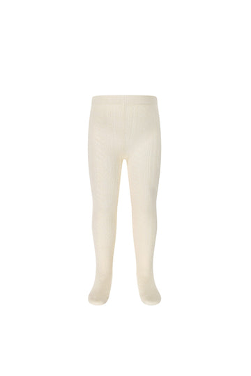 Cable Weave Tight - Milk Childrens Tight from Jamie Kay Australia