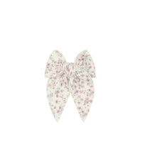 Organic Cotton Bow - Posy Floral Childrens Hair Bow from Jamie Kay Australia