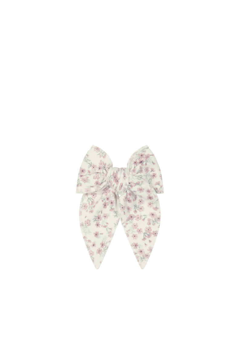 Organic Cotton Bow - Posy Floral Childrens Hair Bow from Jamie Kay Australia