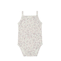 Organic Cotton Bridget Singlet Bodysuit - Posy Floral Childrens Bodysuit from Jamie Kay Australia