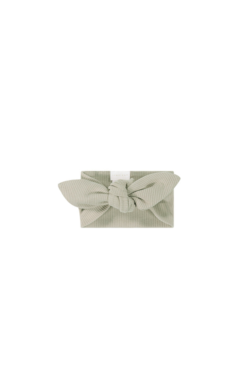 Organic Cotton Fine Rib Headband - Mist Childrens Headband from Jamie Kay Australia