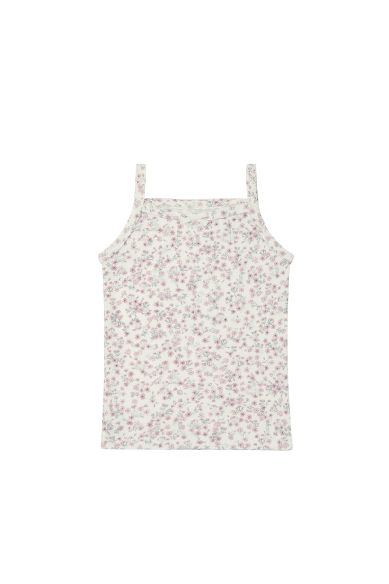 Organic Cotton Singlet - Posy Floral Childrens Singlet from Jamie Kay Australia