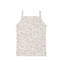 Organic Cotton Singlet - Posy Floral Childrens Singlet from Jamie Kay Australia