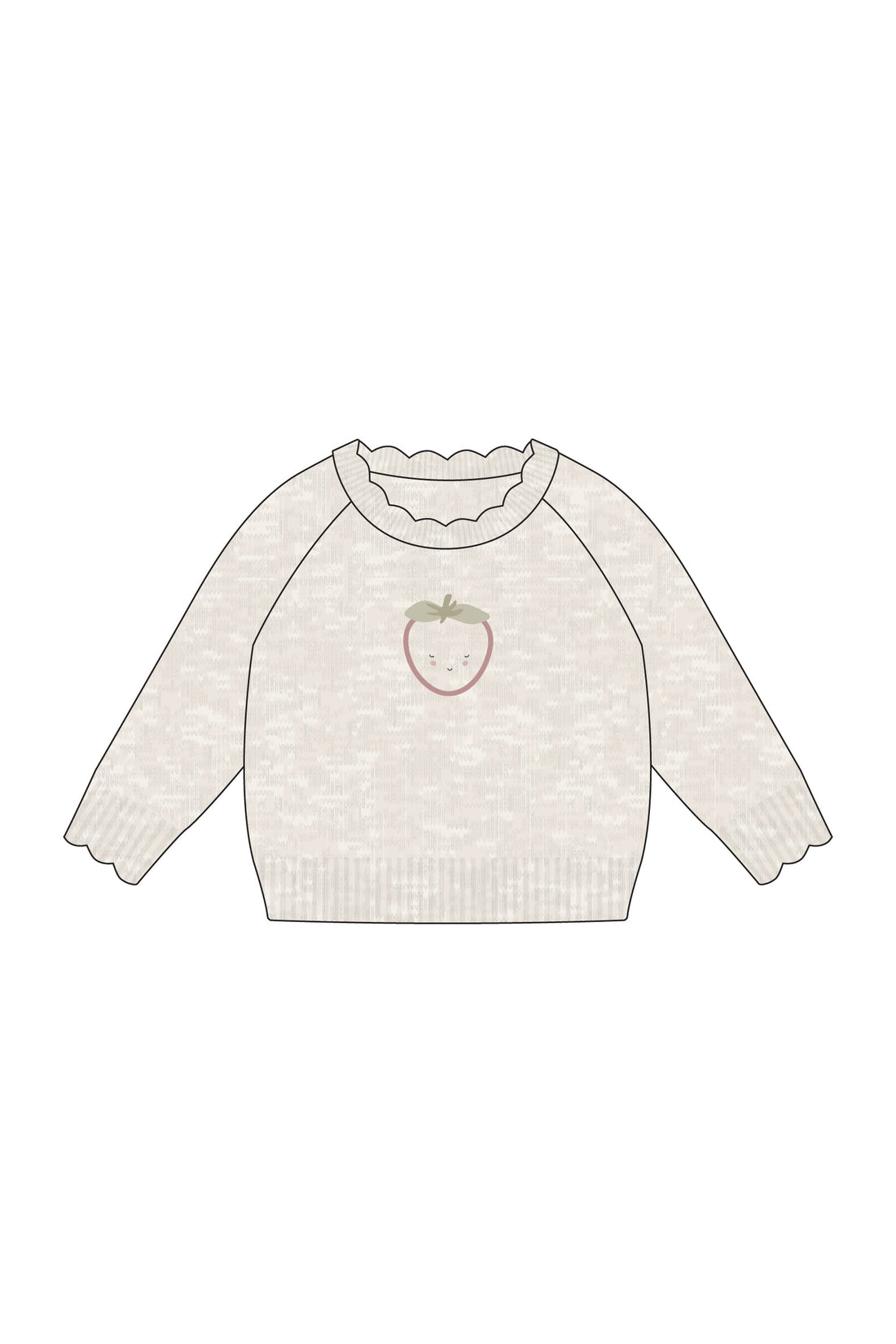 Audrey Knitted Jumper - Oatmeal Marle Childrens Jumper from Jamie Kay Australia