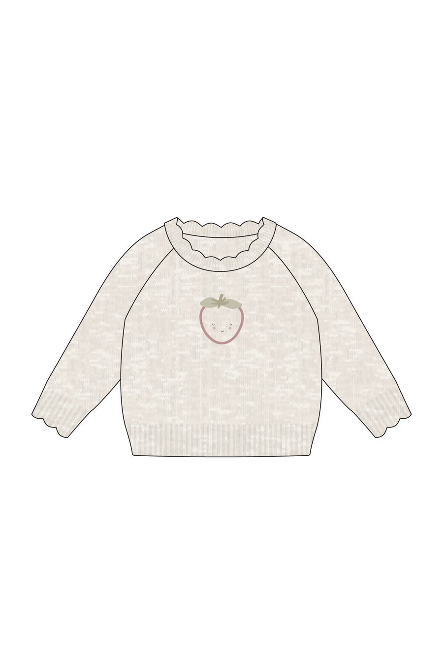 Audrey Knitted Jumper - Oatmeal Marle Childrens Jumper from Jamie Kay Australia