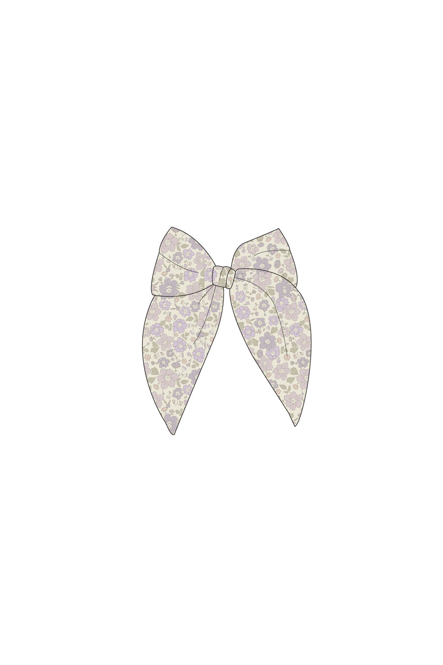 Organic Cotton Bow - Chloe Lavender Childrens Hair Bow from Jamie Kay Australia