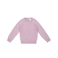 Dotty Knit Jumper - Lilac Blush Childrens Jumper from Jamie Kay Australia