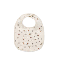 Organic Cotton Bib - Woodland Friends Childrens Bib from Jamie Kay Australia