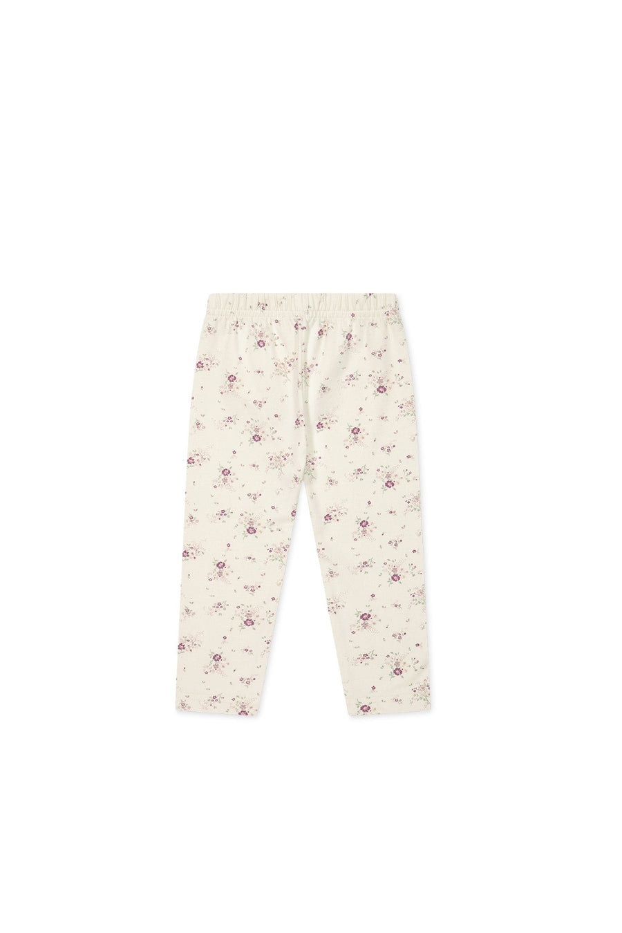 Organic Cotton Everyday Legging - Sweet William Floral Natural Childrens Legging from Jamie Kay Australia