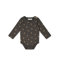 Organic Cotton Fernley Bodysuit - Fox Cubs Wolf Childrens Bodysuit from Jamie Kay Australia