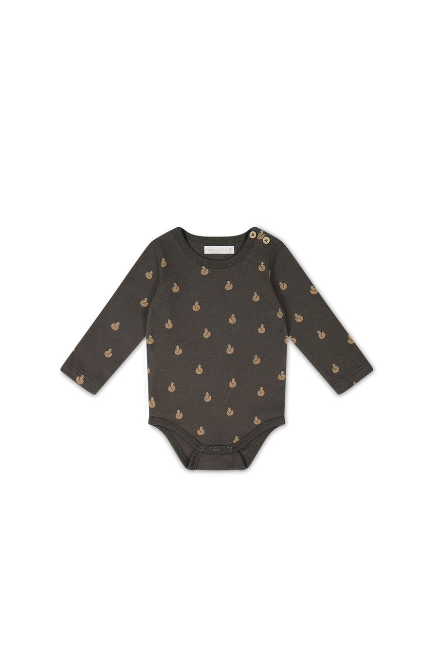 Organic Cotton Fernley Bodysuit - Fox Cubs Wolf Childrens Bodysuit from Jamie Kay Australia