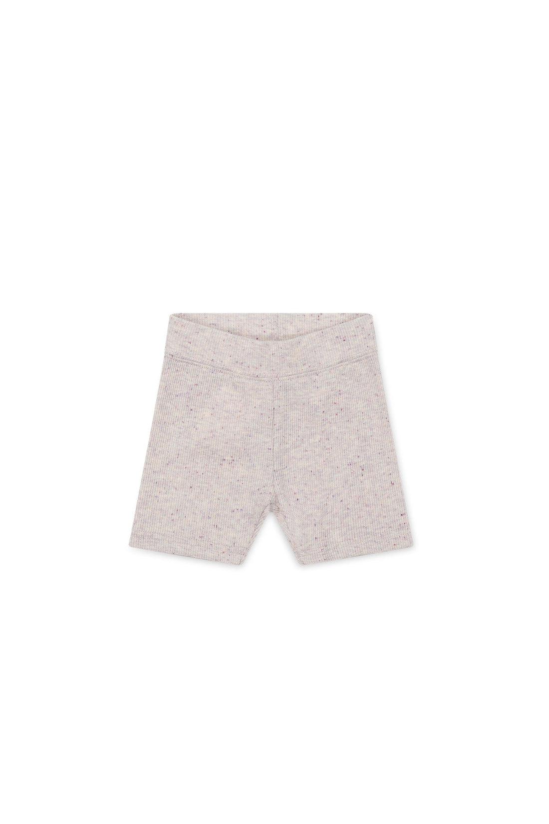 Organic Cotton Fine Rib Elisa Bike Short - Lavender Fleck Childrens Short from Jamie Kay Australia