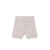 Organic Cotton Fine Rib Elisa Bike Short - Lavender Fleck Childrens Short from Jamie Kay Australia