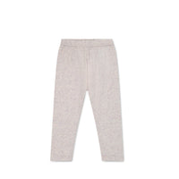 Organic Cotton Fine Rib Legging - Lavender Fleck Childrens Legging from Jamie Kay Australia