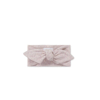 Organic Cotton Fine Rib Lilian Headband - Lavender Fleck Childrens Headband from Jamie Kay Australia