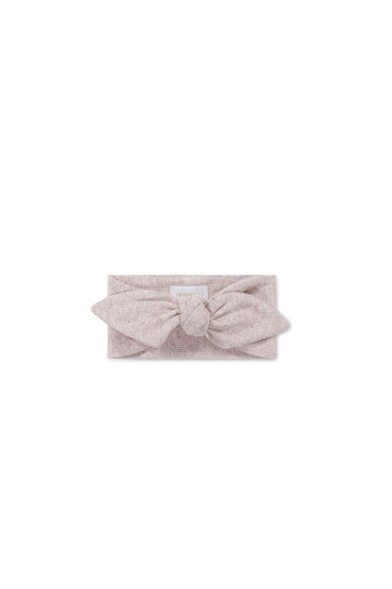 Organic Cotton Fine Rib Lilian Headband - Lavender Fleck Childrens Headband from Jamie Kay Australia