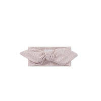 Organic Cotton Fine Rib Lilian Headband - Lavender Fleck Childrens Headband from Jamie Kay Australia