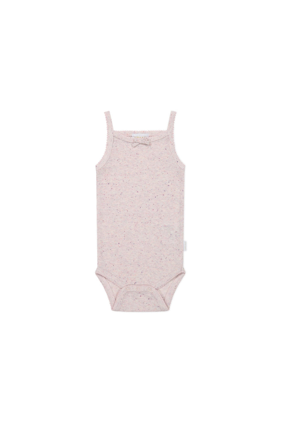 Organic Cotton Fine Rib Singlet Bodysuit - Tulip Fleck Childrens Bodysuit from Jamie Kay Australia