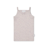 Organic Cotton Fine Rib Singlet - Lavender Fleck Childrens Singlet from Jamie Kay Australia