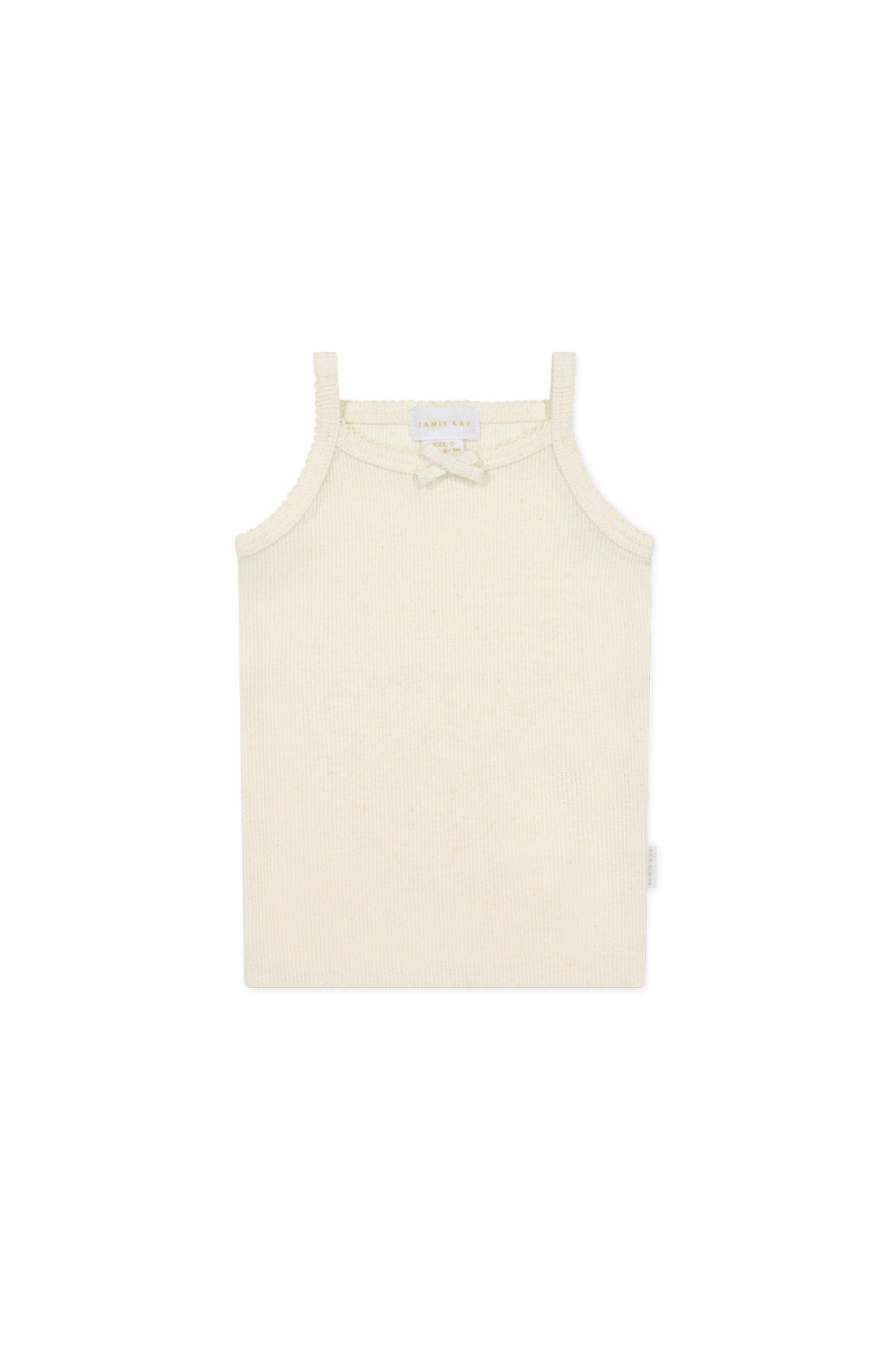 Organic Cotton Fine Rib Singlet - Lily Fleck Childrens Singlet from Jamie Kay Australia