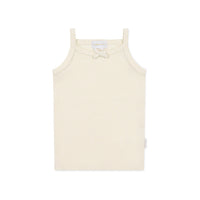 Organic Cotton Fine Rib Singlet - Lily Fleck Childrens Singlet from Jamie Kay Australia