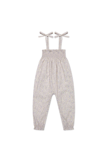 Organic Cotton Summer Playsuit - Chloe Lavender Childrens Playsuit from Jamie Kay Australia