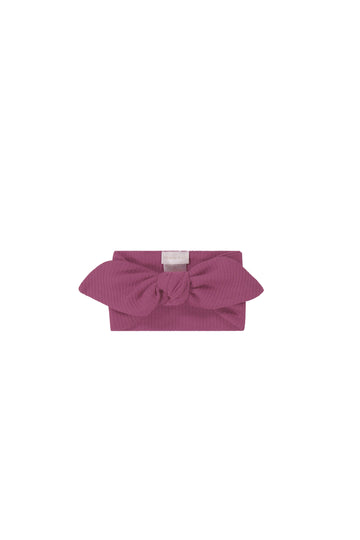 Organic Cotton Modal Lilian Headband - Cranberry Childrens Headband from Jamie Kay Australia