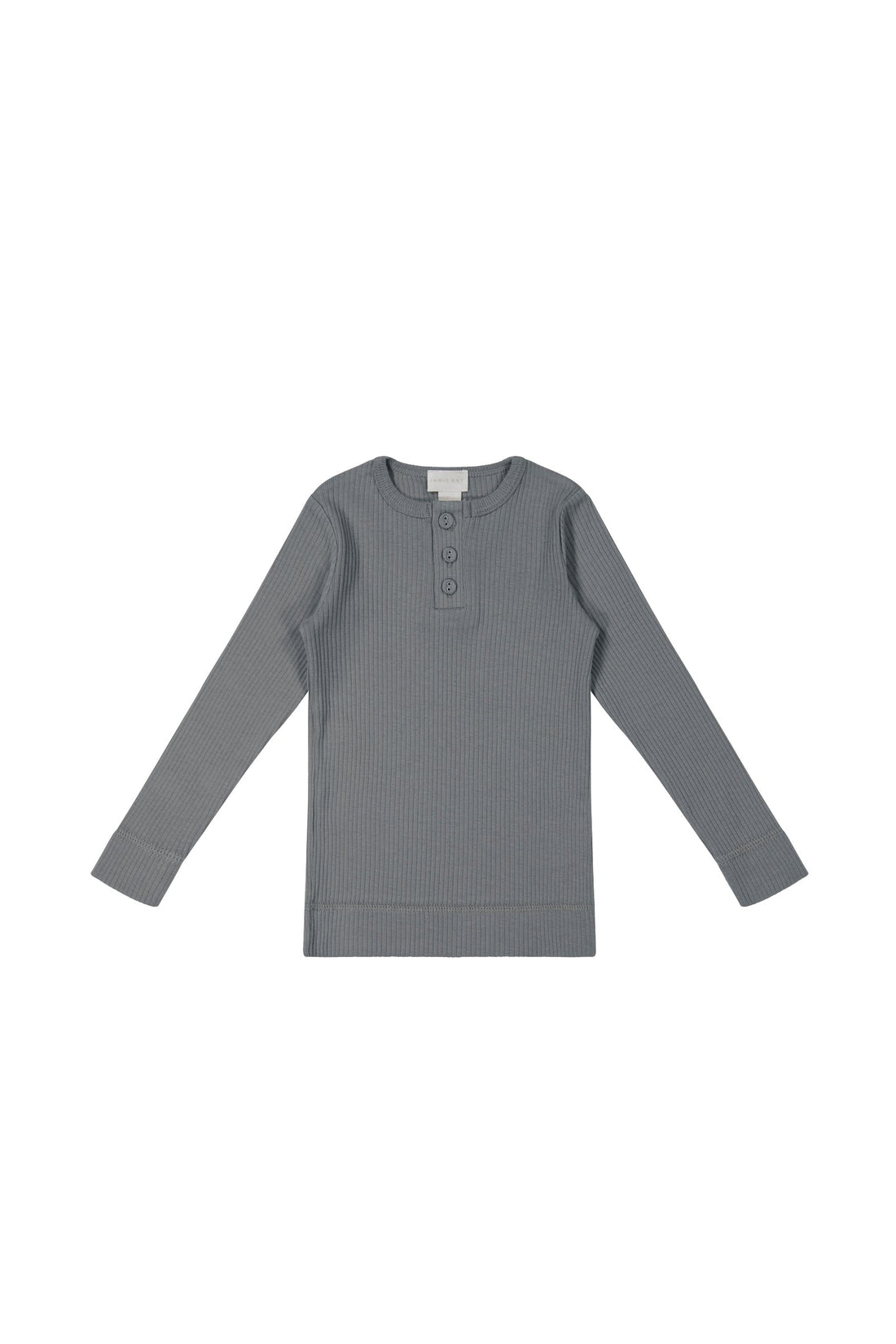 Organic Cotton Modal Long Sleeve Henley - Lava Childrens Top from Jamie Kay Australia