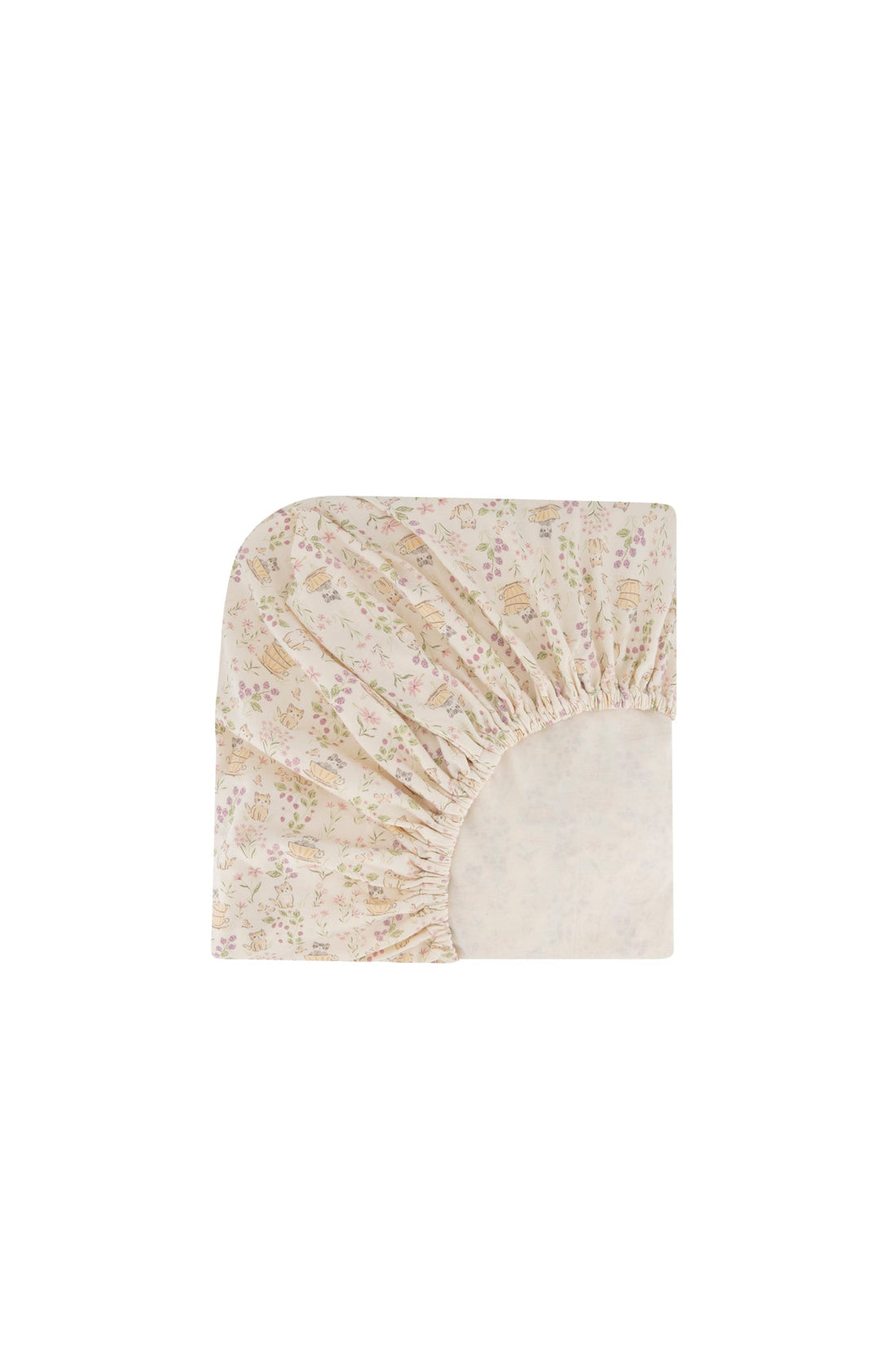 Organic Cotton Cot Sheet - Moons Garden Childrens Bedding from Jamie Kay Australia