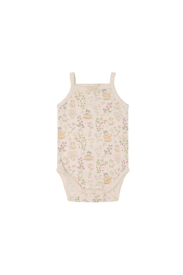 Organic Cotton Bridget Singlet Bodysuit - Moons Garden Childrens Bodysuit from Jamie Kay Australia