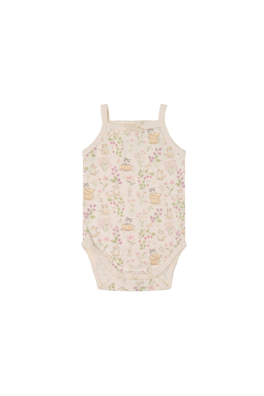Organic Cotton Bridget Singlet Bodysuit - Moons Garden Childrens Bodysuit from Jamie Kay Australia