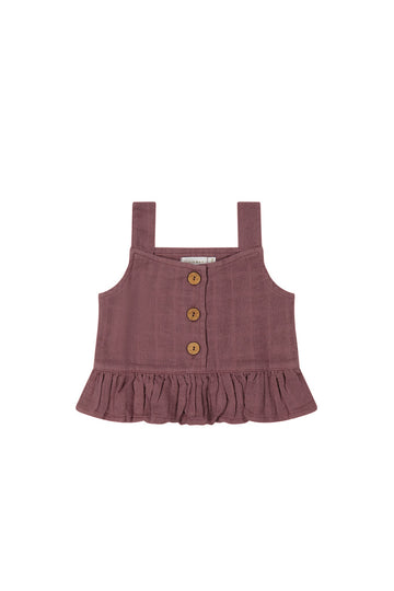 Organic Cotton Muslin Indie Top- Twilight Childrens Top from Jamie Kay Australia