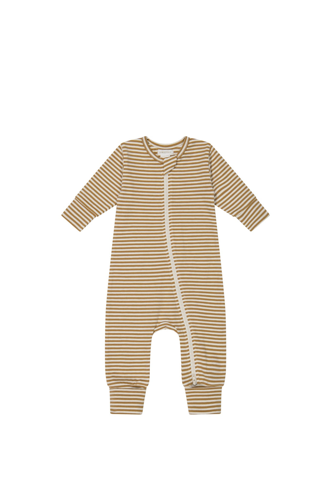 Organic Cotton Reese Zip Onepiece - Bistre Childrens Onepiece from Jamie Kay Australia