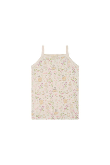 Organic Cotton Singlet - Moons Garden Childrens Singlet from Jamie Kay Australia