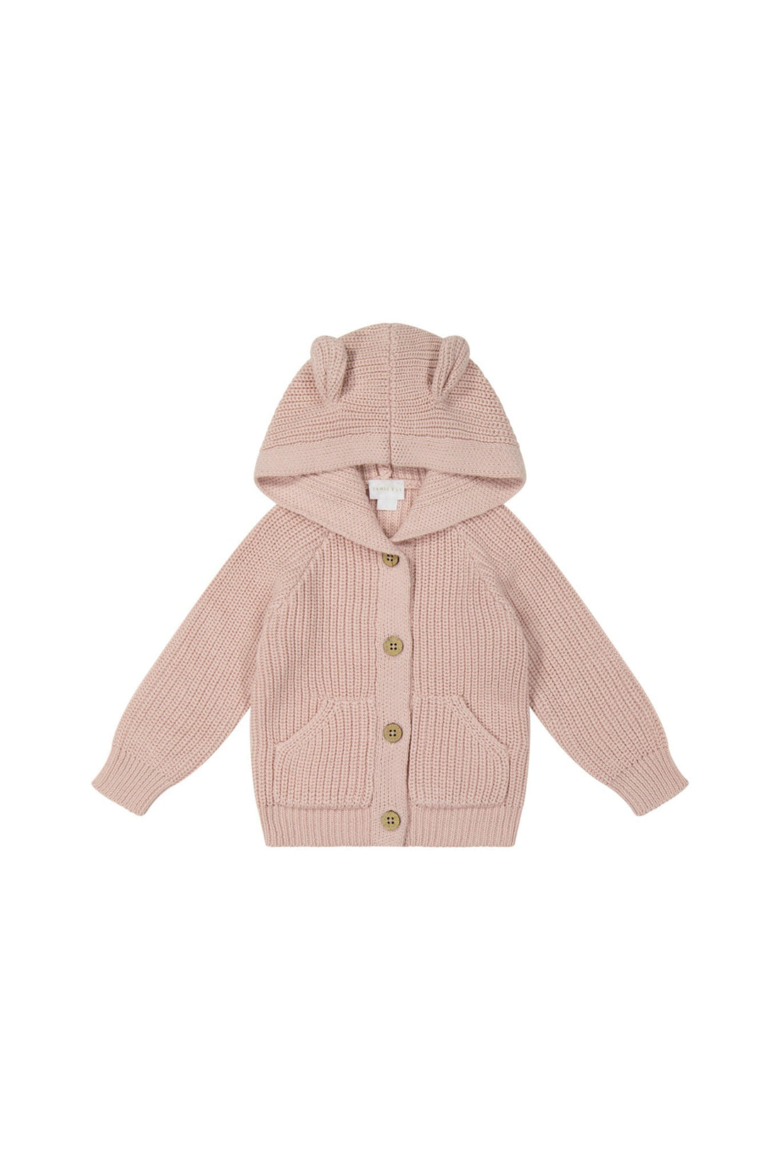 OG Bear Cardigan - Old Rose Childrens Cardigan from Jamie Kay Australia