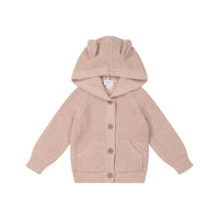 OG Bear Cardigan - Old Rose Childrens Cardigan from Jamie Kay Australia