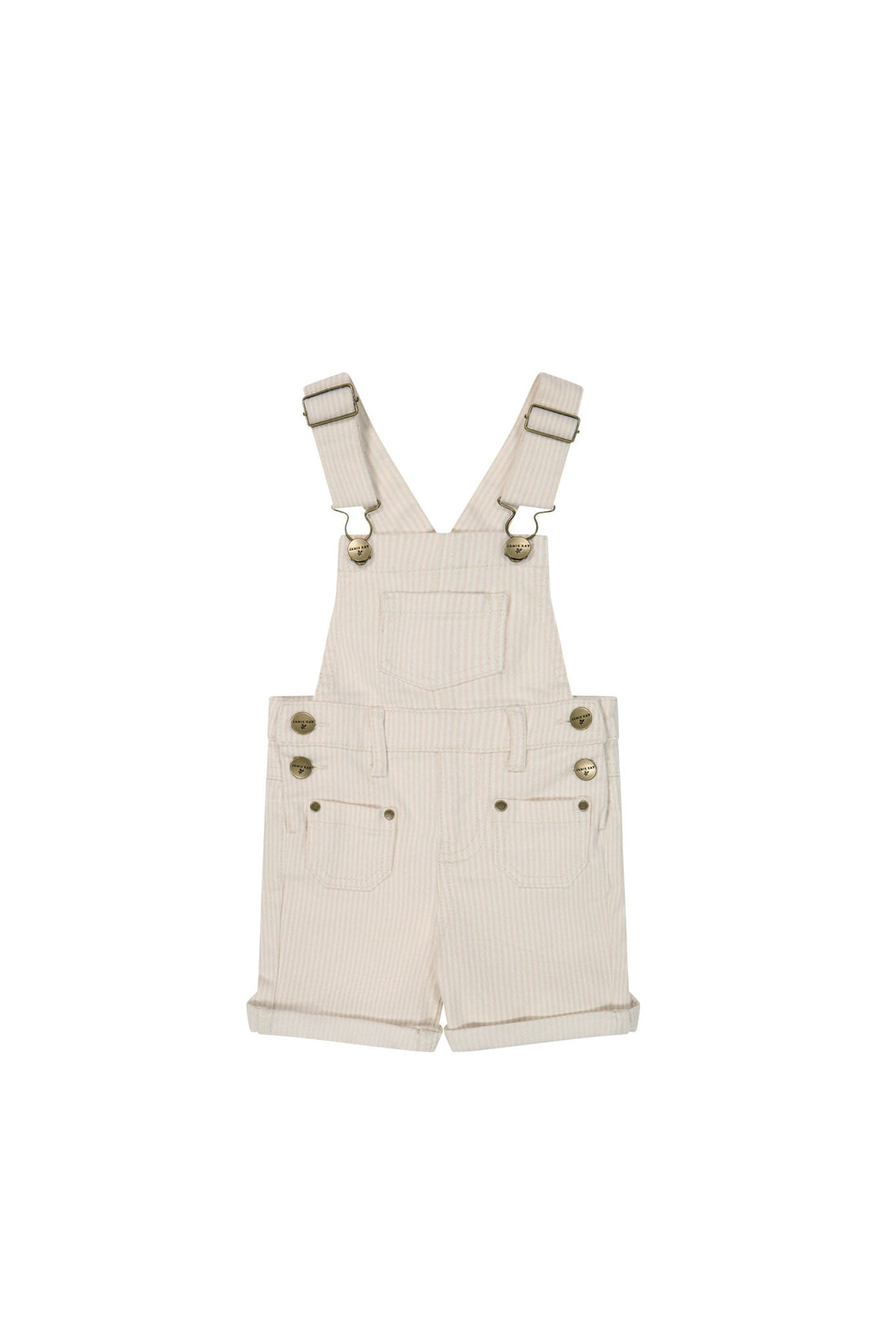 Chase Short Overall - Powder Pink/Egret Childrens Overall from Jamie Kay Australia