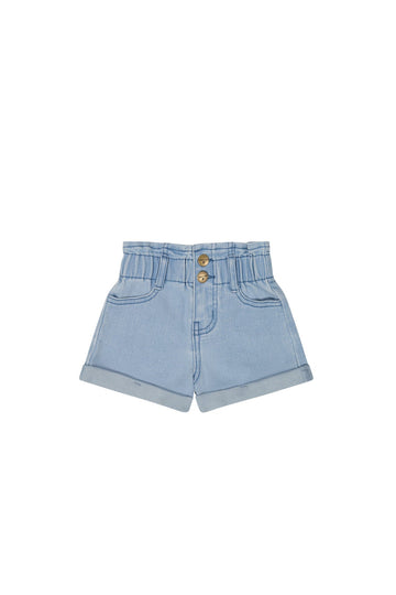 Grace Short - Washed Denim Childrens Short from Jamie Kay Australia