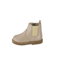 Leather Boot with Elastic Side - Matt Gold Childrens Footwear from Jamie Kay Australia