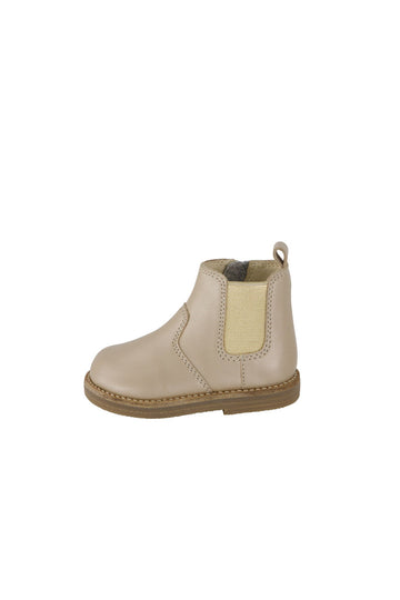 Leather Boot with Elastic Side - Matt Gold Childrens Footwear from Jamie Kay Australia